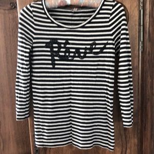 J crew Navy striped Long sleeve T-shirt size small